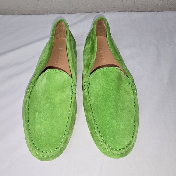 M. Gemi Women's Drivers The Felize LIME GREEN Suede Loafers Moccasin Slip-On 39 - Picture 4 of 12